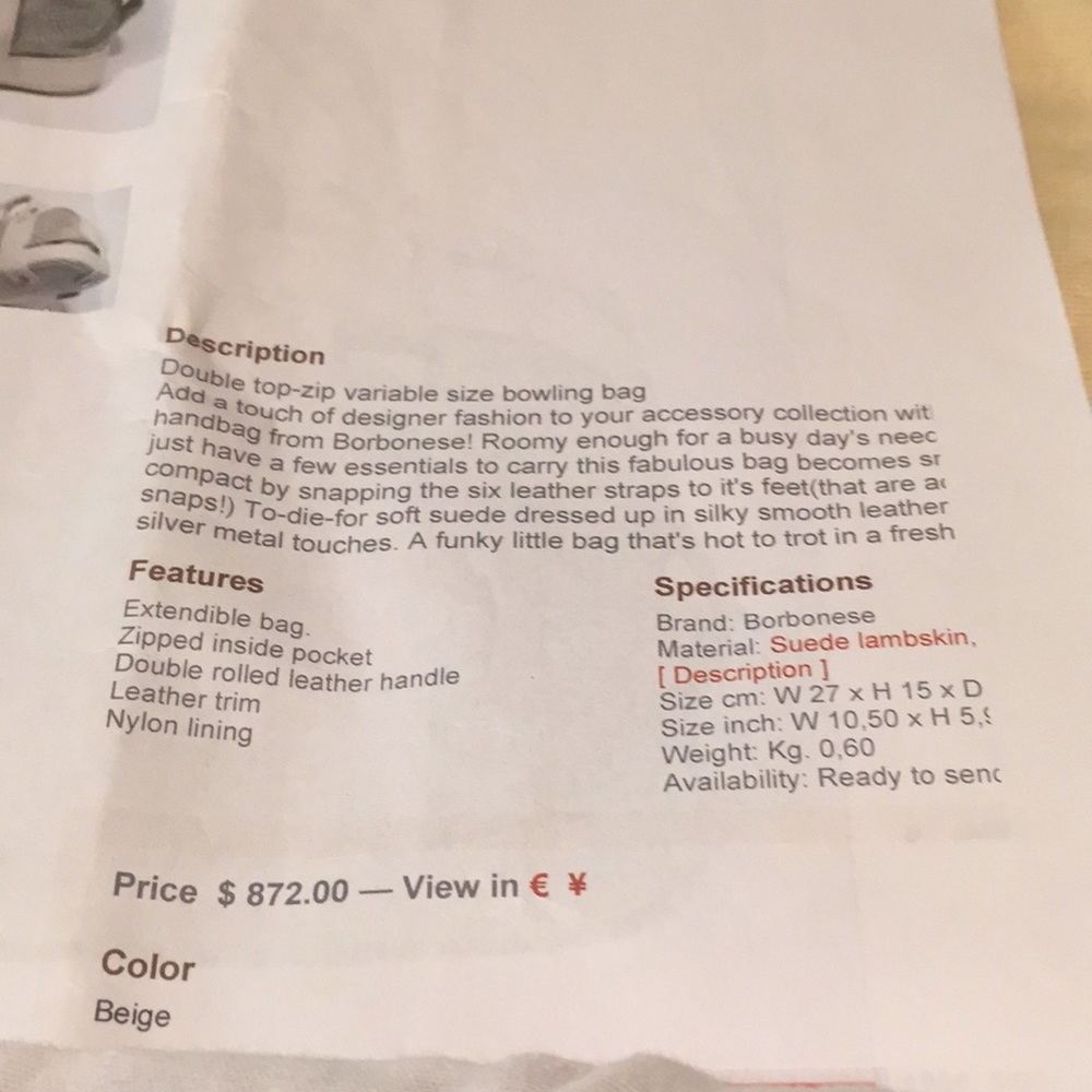 NEW Borbonese Handbag - Picture 10 of 10